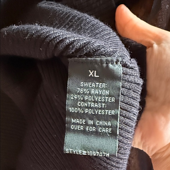 A. Byer Black Top with Sheer Sleeves - Picture 4 of 4